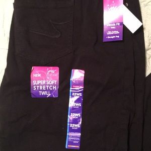just my size black twill pants